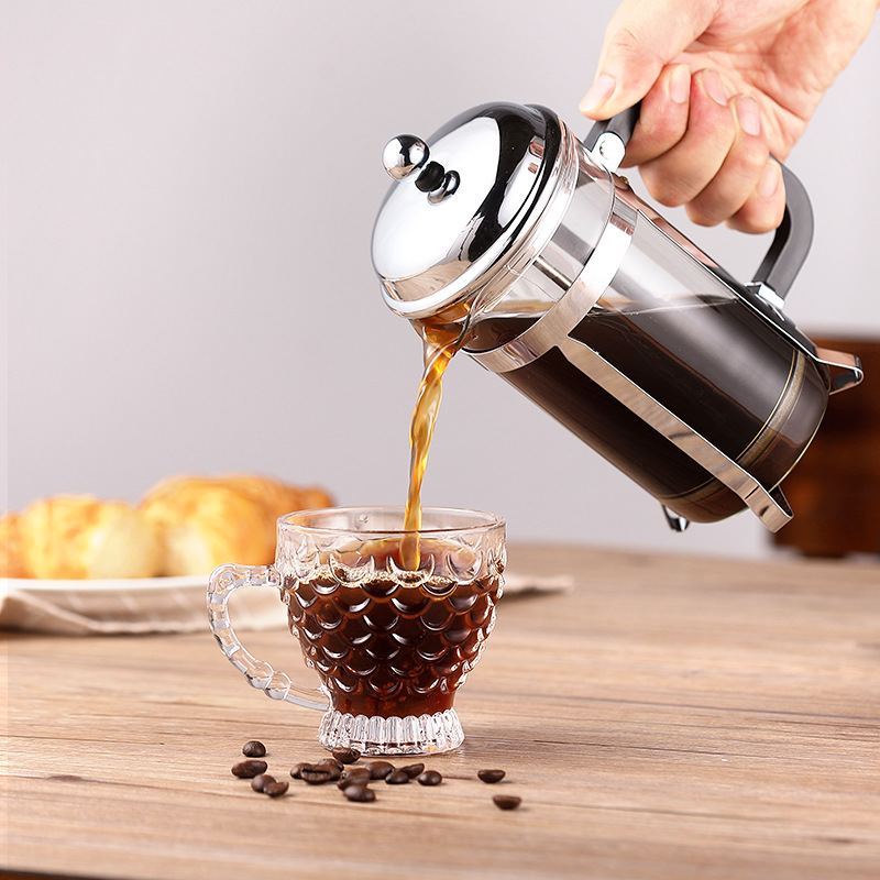 Jinmeilai French press teapot, heat-resistant glass teapot, flower teapot craftsmanship, direct fire heating glass teapot, high boron teapot wholesale