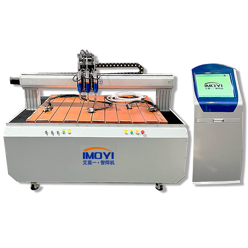 Fully automatic CNC screw, nut and column automatic welding equipment, aluminum screw, bolt and screw welding machine, nail machine full figure