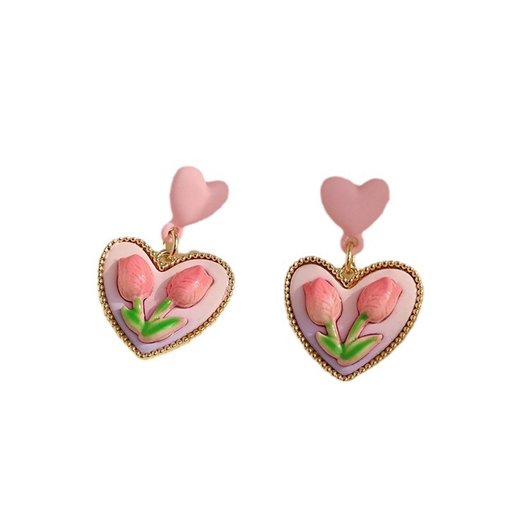 Early spring earrings ~ Sweet and versatile, niche design sense stud earrings, light luxury, high-end fashion, gentle earrings for a socialite Application Scenario