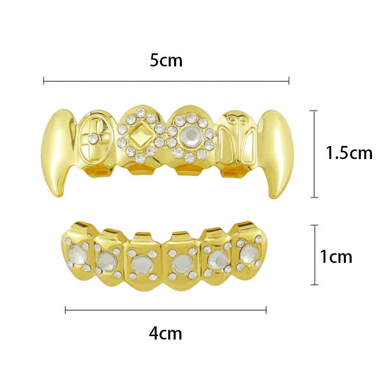 Hip-hop European and American braces, hip-hop micro-inlays zircon braces, Halloween vampire, exaggerated personality hip-hop braces Application Scenario