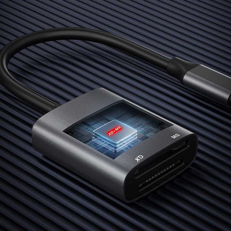 XD Card Reader MS Multi-functional dual-head USB type c 2-in-1 mobile phone Tablet computer Camera Companion Application Scenario