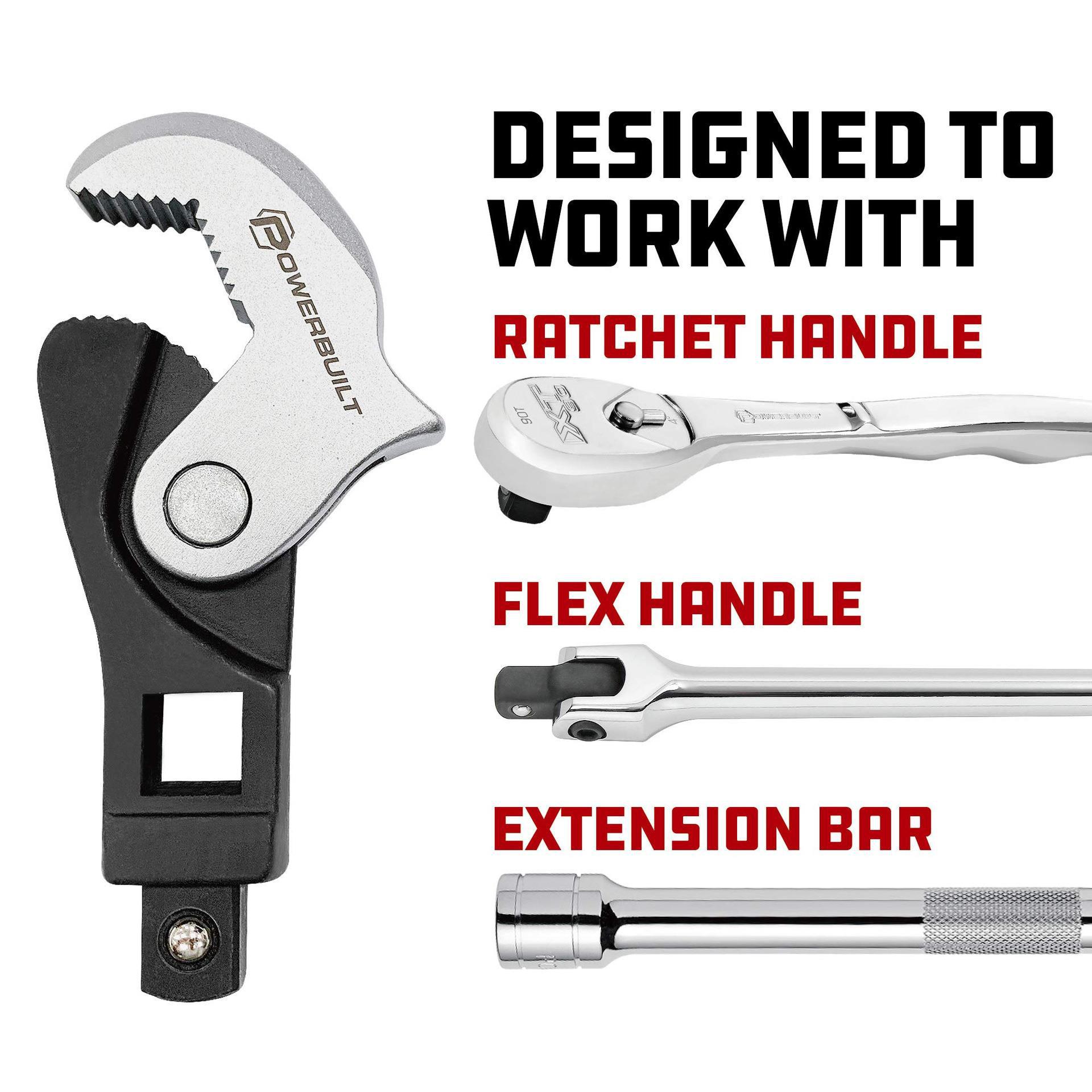 Torque wrench ratchet movable open steel bar eagle-beak adapter crescent-shaped head plug hook head Specification drawing