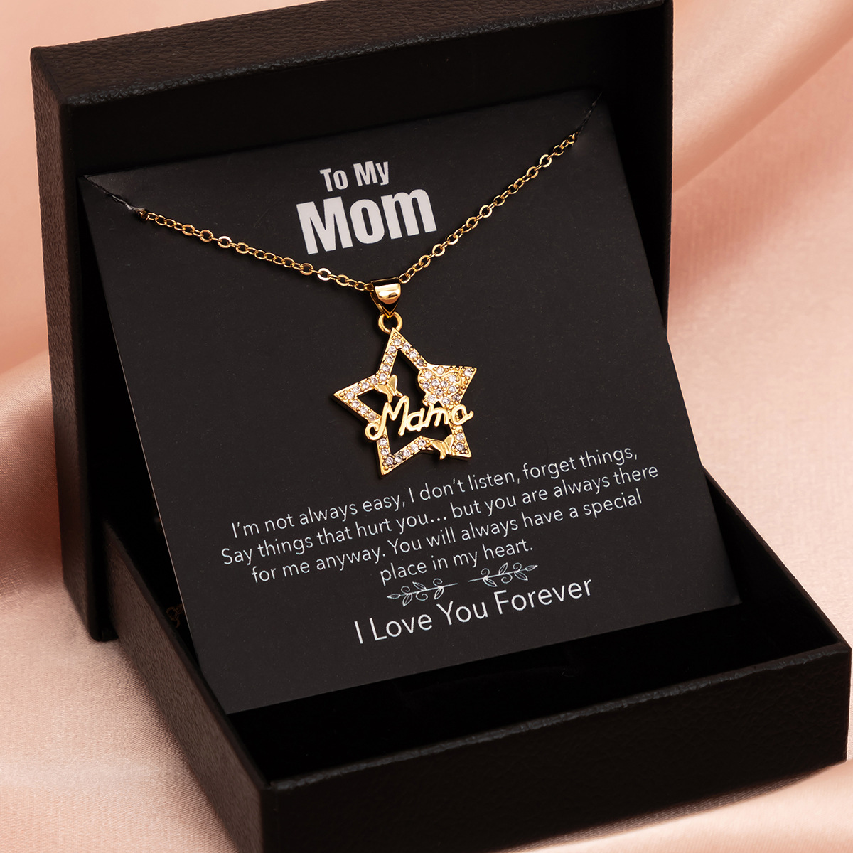 European and American cross-border jewelry Mother 's day necklace for women, simple necklace gift box, holiday gift mom necklace full figure