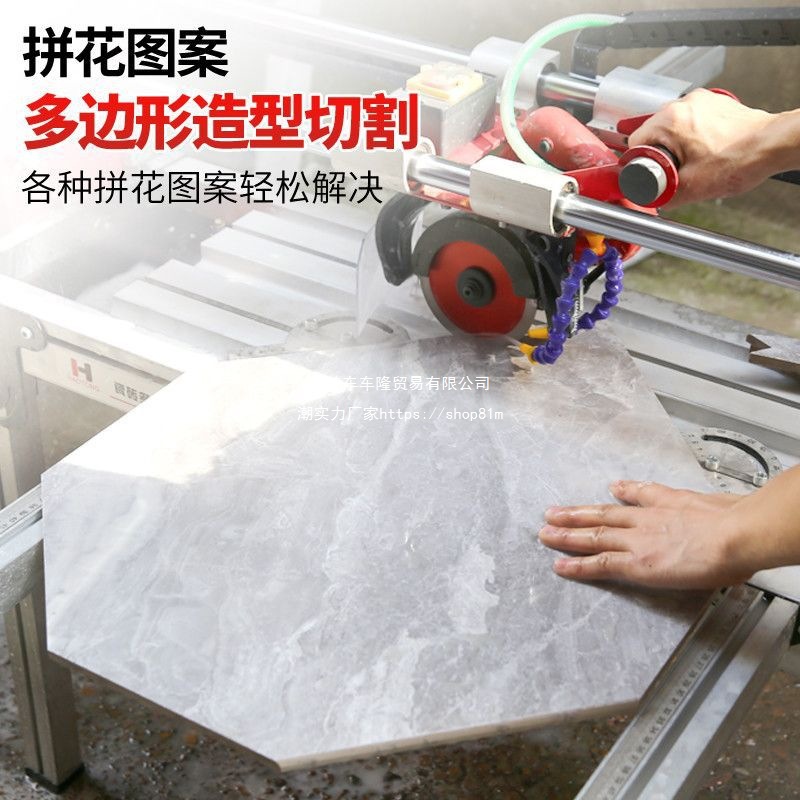 Electric countertop tile cutting machine, water jet, multi-functional infrared push knife, 45-degree chamfering, stone edge grinding and slotting Specification drawing