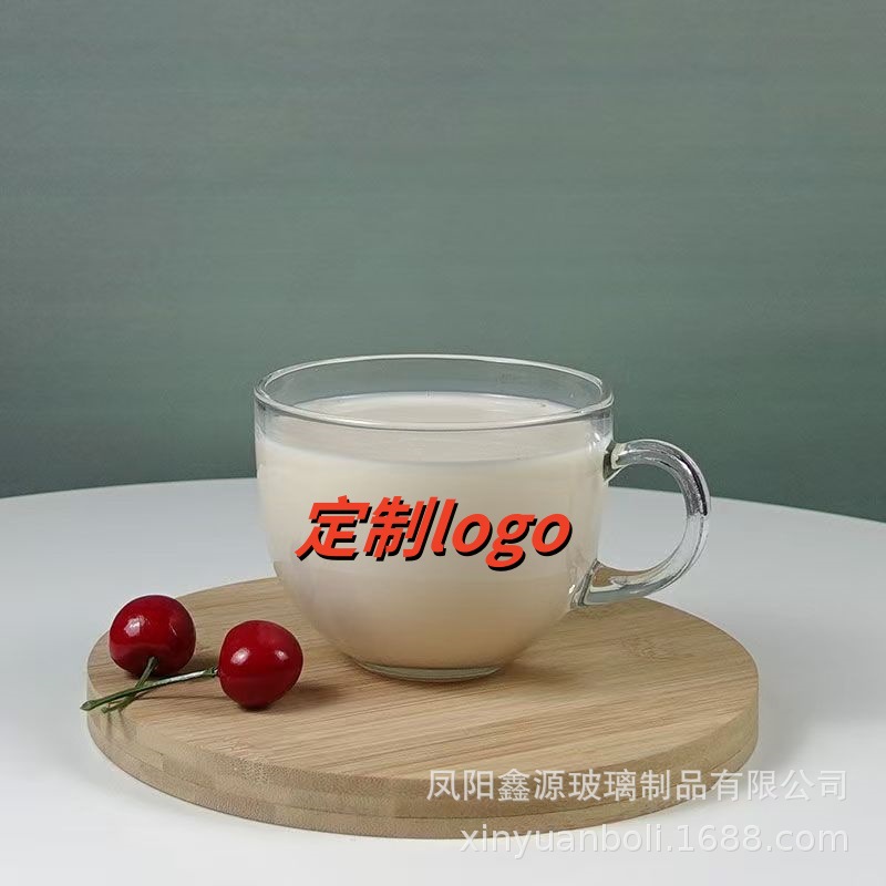 Large-capacity glass breakfast cups, milk cups, oat cups, coffee cups, water cups, printed logo gift cups, wholesale cups Application Scenario