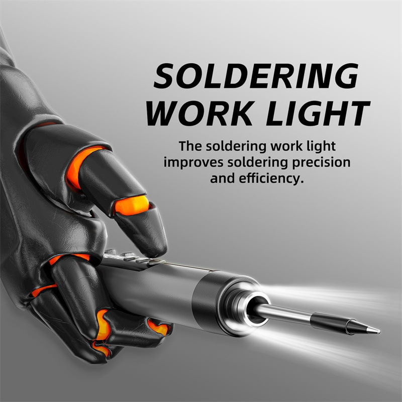 Mini digital display USB charging soldering iron portable wireless home appliance repair DIY toolkit, soldering smoke code set Application Scenario