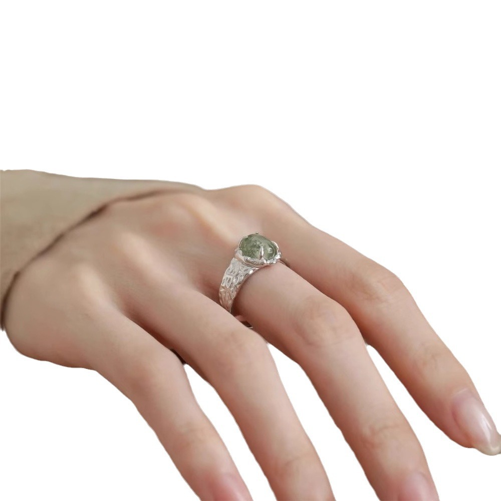 The niche design of the agate texture loose-fitting ring for women, with a light luxury style, is fashionable, individual, exquisite, versatile and a high-end ring trend Item Picture