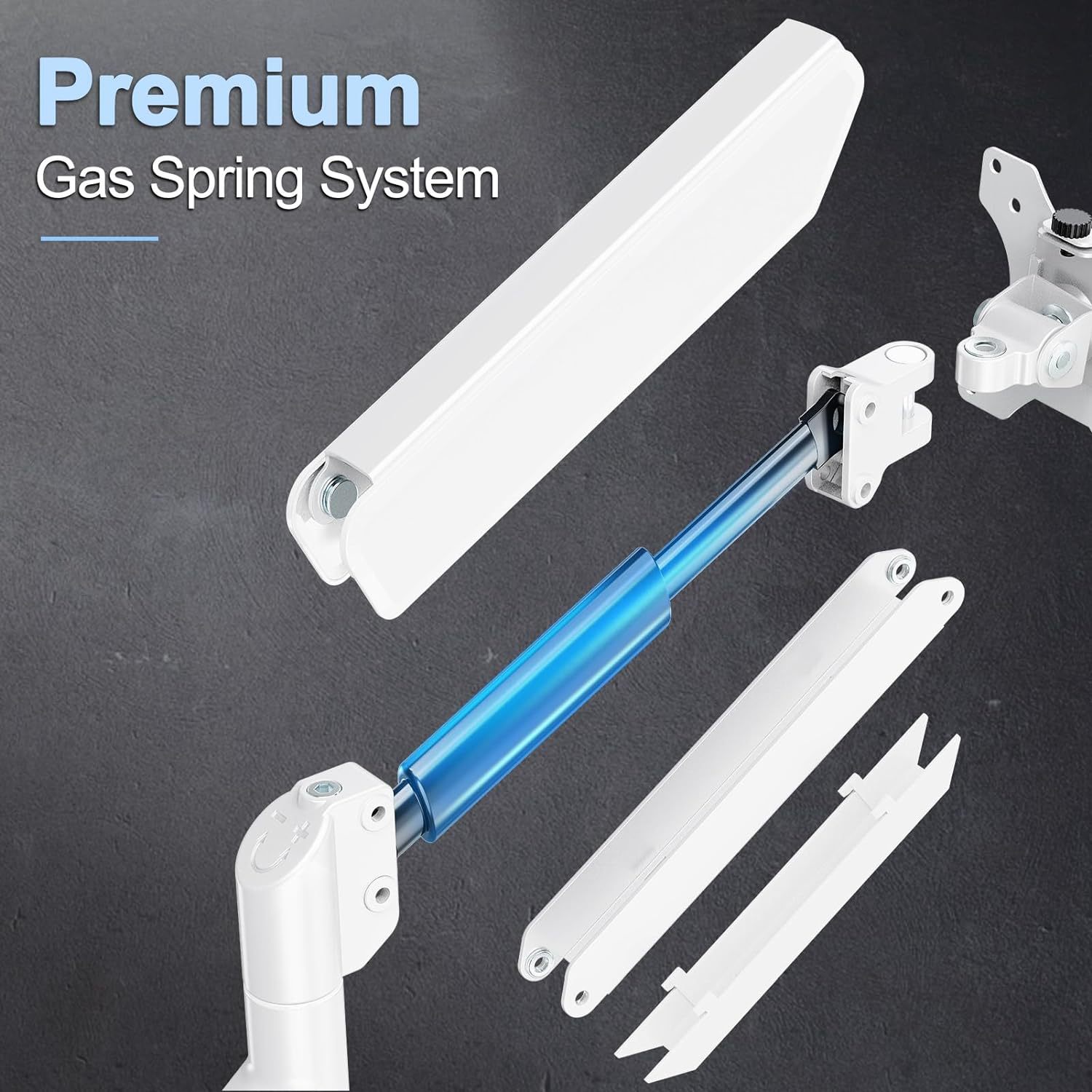 Factory direct supply of white computer monitor stand arm, rotating telescopic desktop base, desktop stand wholesale Item Picture