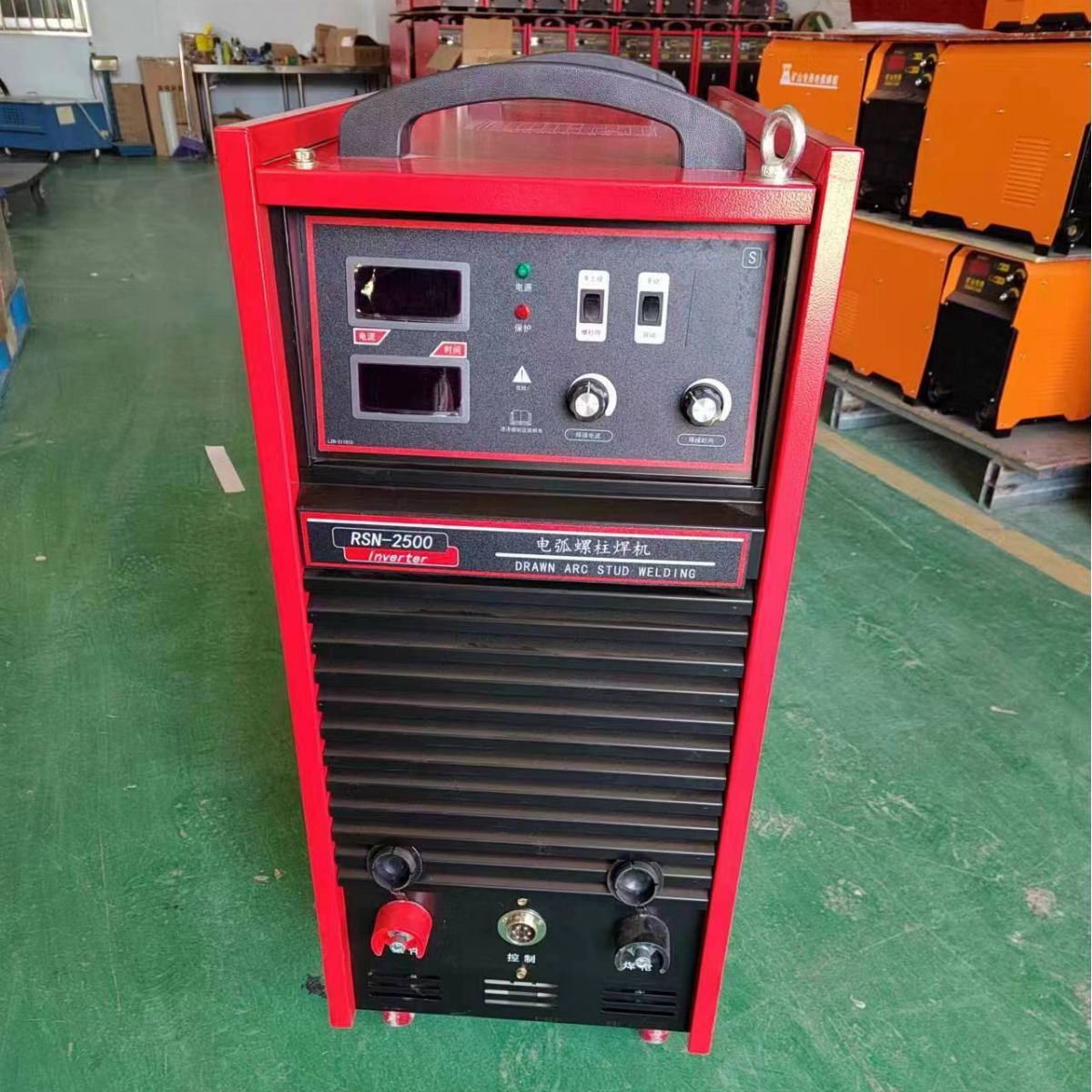 The RSN-2500 industrial arc type inverter stud welding machine and the shear stud machine for steel structures are in stock Specification drawing