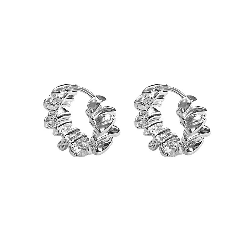 Niche high-end irregular metal stud earrings for women, a new style of cool and cool earrings in 2025, a versatile ear accessory for Internet celebrities Item Picture
