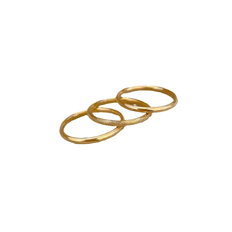 【 All-Titanium Steel 】 Plain ring three-in-one minimalist geometric titanium steel dance ring for men and women, ins personalized index finger Item Picture