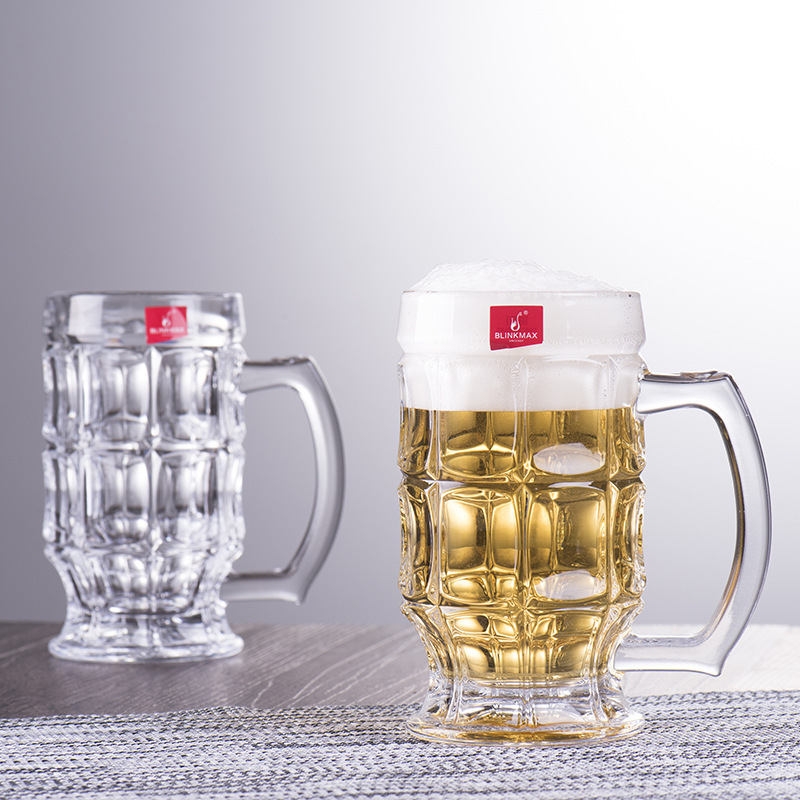 Lizun square thickened glass handle cups, beer mugs, juice cups, tea cups, water cups and glass cups wholesale with logo printing Application Scenario