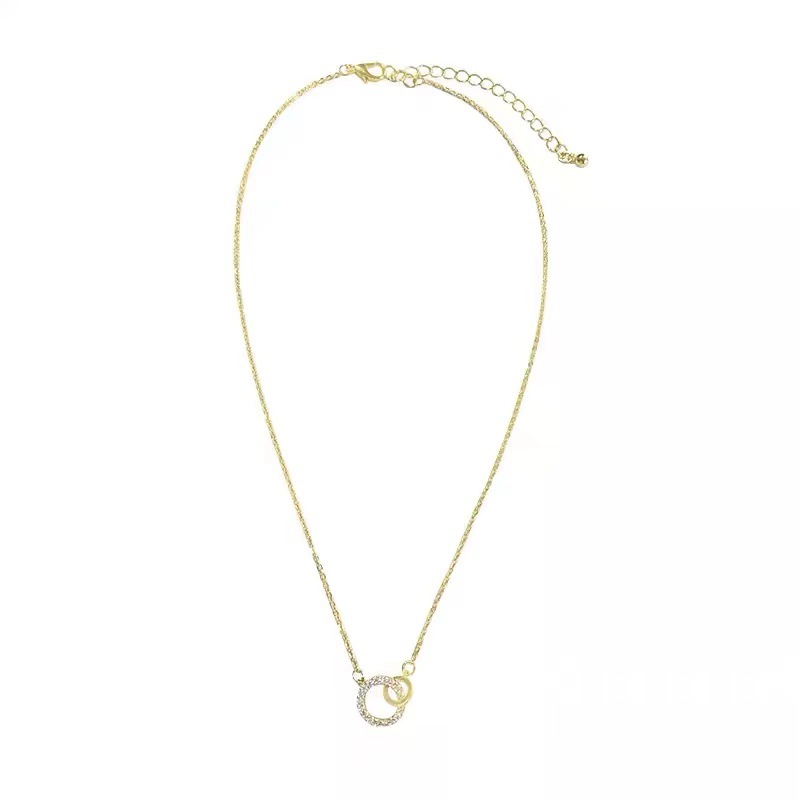 Geometric necklace 2023 New women's light luxury niche collarbone chain design sense decorative neckchain accessory pendant Item Picture