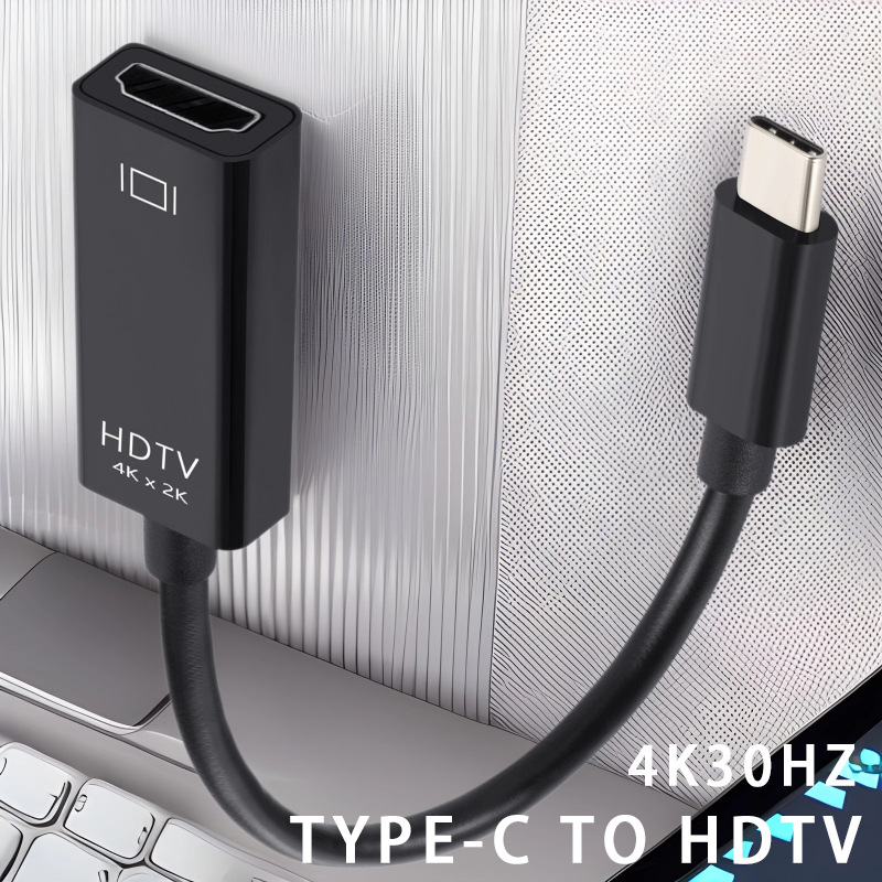 type-c to hdmi converter 4K high-definition adapter cable Type-C to hdmi mobile phone and computer large screen adapter cable full figure