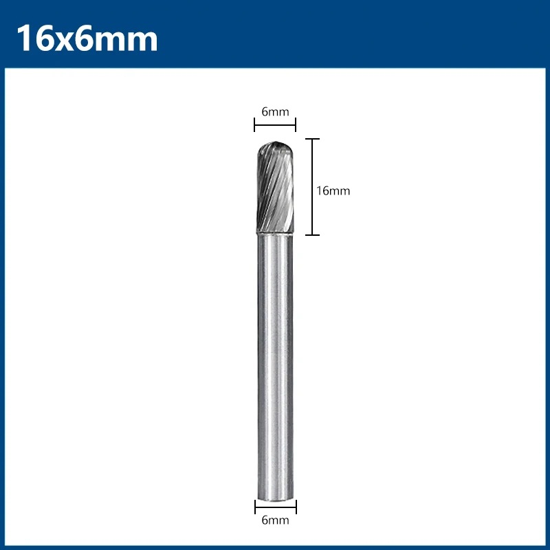 6-handle C-type single and double grain hard alloy rotary files, tungsten steel grinding, single-piece metal woodworking grinding and polishing undefined