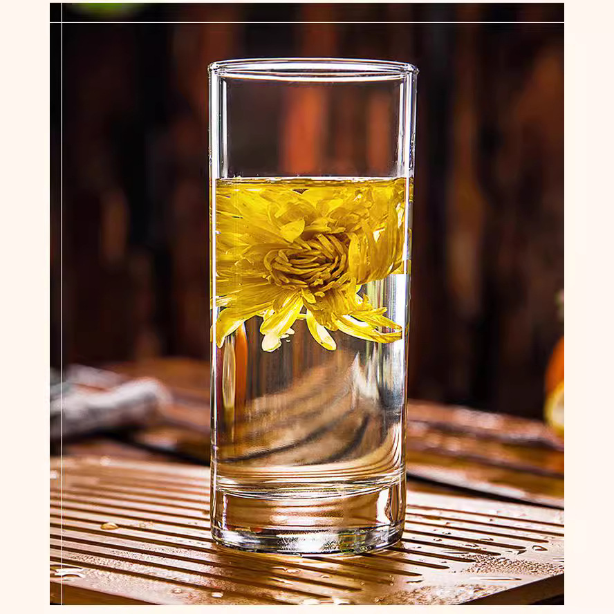 Thai Ouxin cup straight transparent glass water cup, spirits cup, juice wholesale, KTV, hotel, tea house tea cup Application Scenario