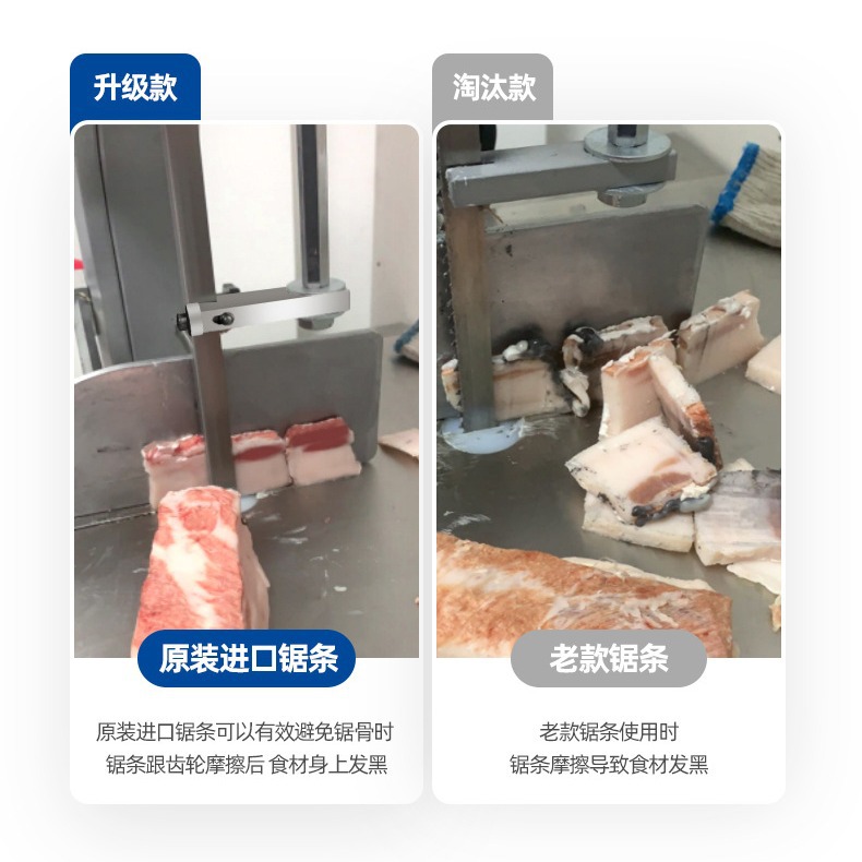 Special 1650 saw blade for bone sawing machines, food-grade stainless steel saw blade for cutting bones, frozen meat, pig's feet and lamb chops details Picture