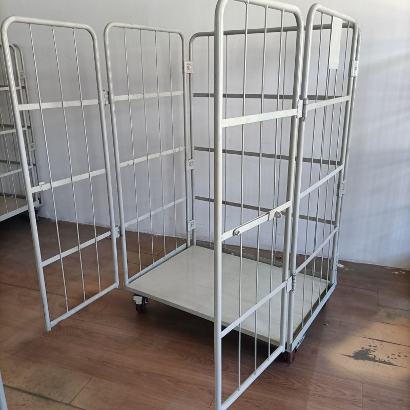 Folding logistics trolleys enhance the turnover and handling of steel bars in warehouses, disassembly and assembly, express delivery sorting, and mobile storage details Picture