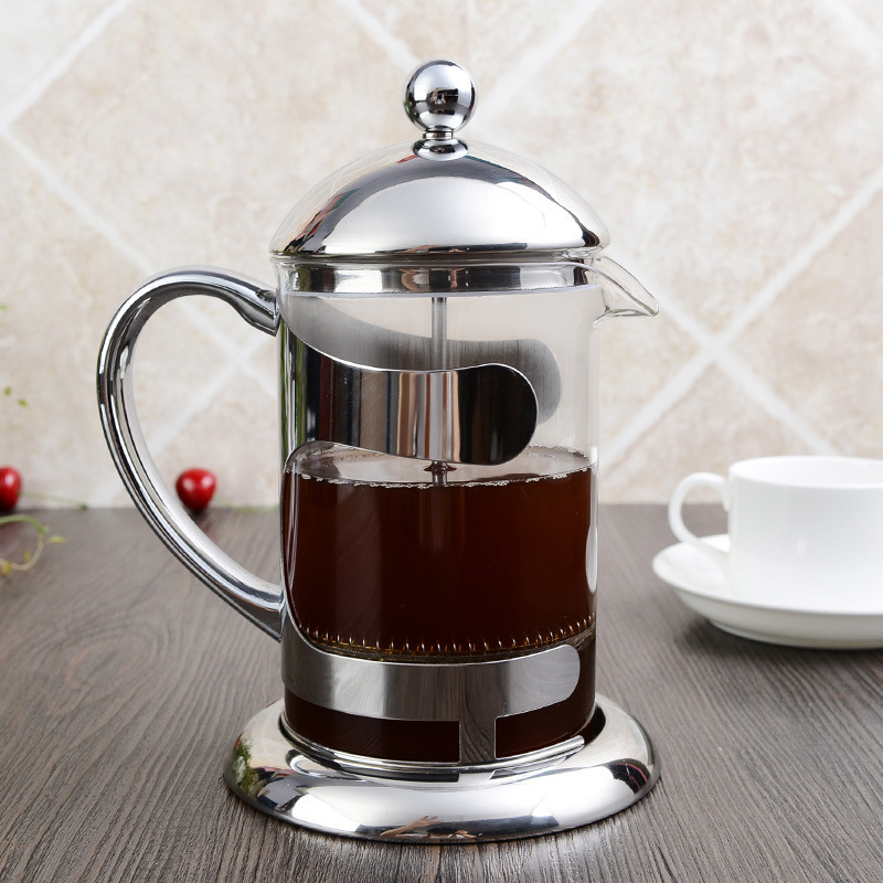 Yafeng French press, stainless steel coffee pot, household French tea infuser, coffee filter teapot, glass tea infuser wholesale Specification drawing