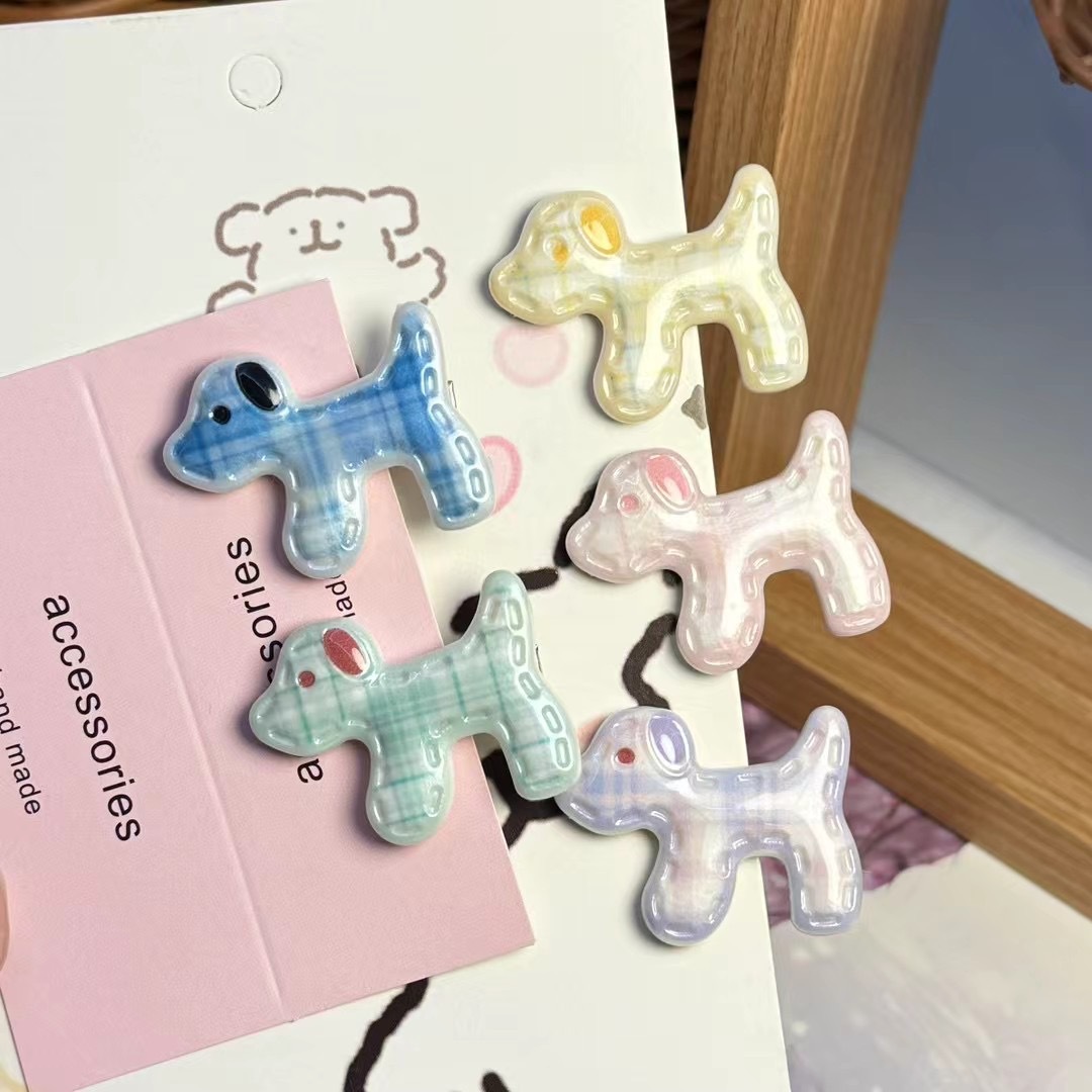 Cartoon cute children's hair clips, girl student's forehead bangs clips, side clips, puppy, cat, duckbill clips full figure