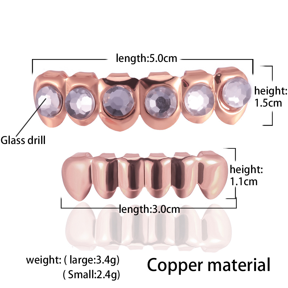 The manufacturer supplies fashionable and simple braces, colorful diamond hip-hop teeth, HIPHOP teeth, and Halloween stage props details Picture