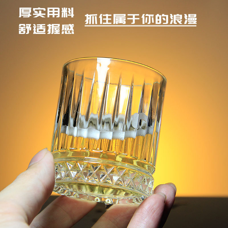 Two or two household glass cups for restaurants, bars, KTVS, high-quality appearance beer cups, whisky and liquor cups, hotel cups details Picture