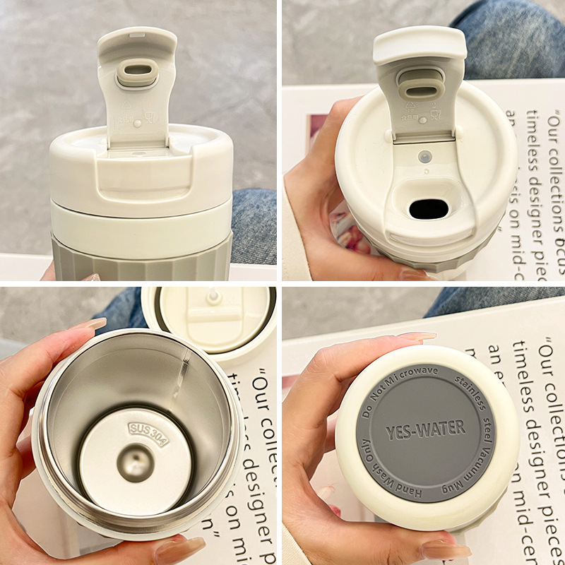Creative coffee cups, compact and portable, high appearance level, girls' insulated cups, office household water cups, travel cups, custom-made details Picture
