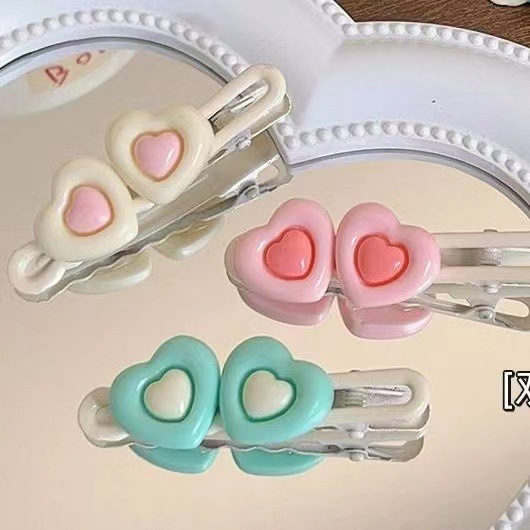 Spring's popular one-yuan hair accessories, cartoon hair clips, street stalls, night market headwear, and heartwarming girl Liu Hai seaside hair clip headwear Specification drawing