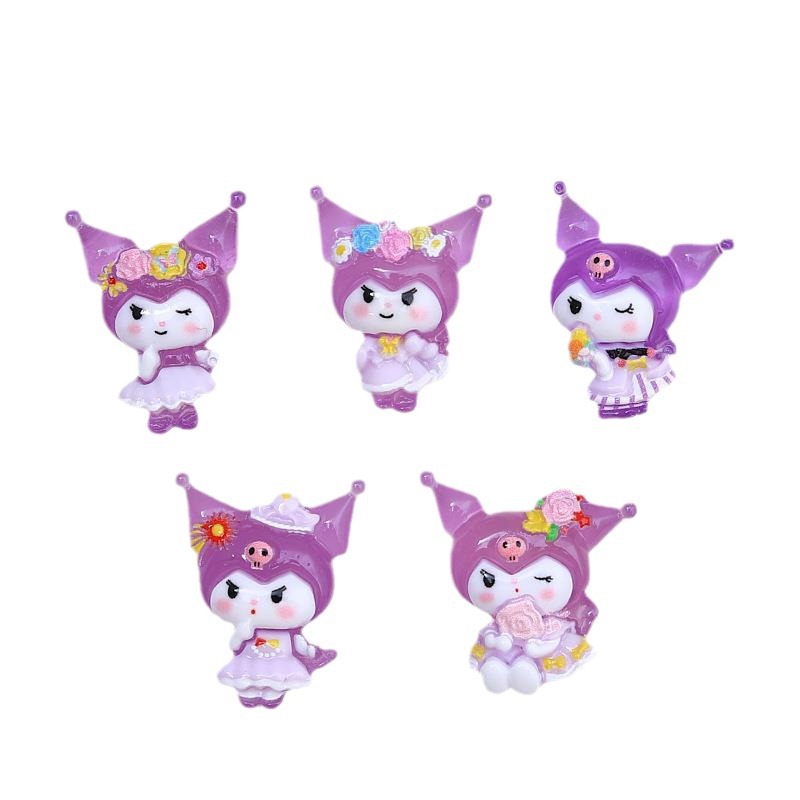 New resin accessories, luminous cartoon cream glue accessories, diy crocs, hair accessory materials, hair clips and ornaments Item Picture