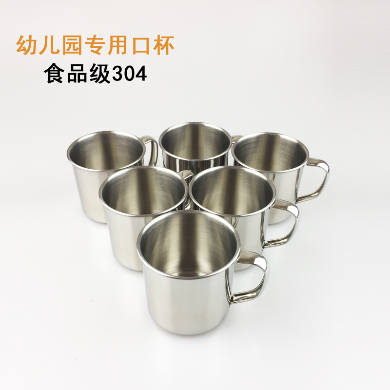 304 stainless steel mug, children's cup, thickened kindergarten cup with handle, children's tea cup Application Scenario