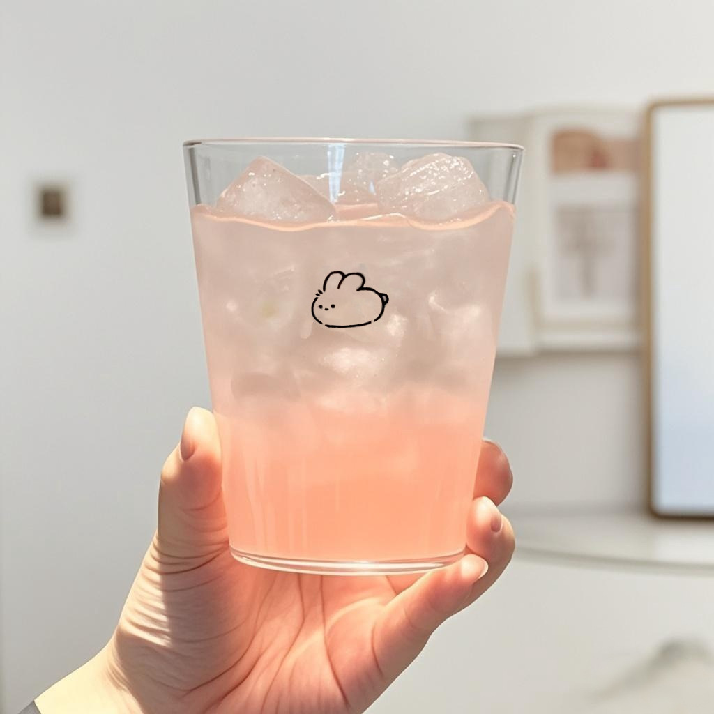 Thickened high borosilicate glass cups, creative water cups with high appearance level, couple breakfast cups, high-temperature resistant milk and juice cups full figure