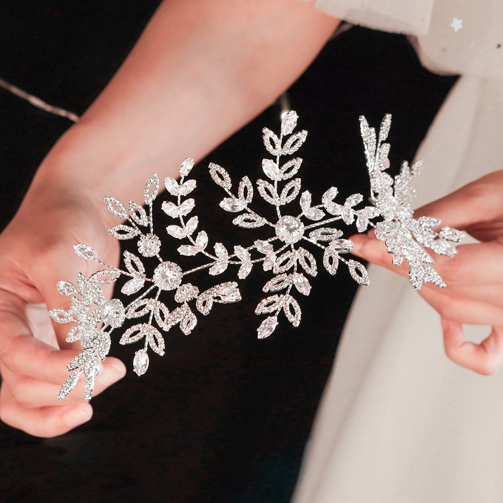 Cross-border European and American accessories, exaggerated wedding dresses, photo studio portraits, headwear, luxurious zircon full diamond hair bands, Middle Eastern bride hair bands full figure