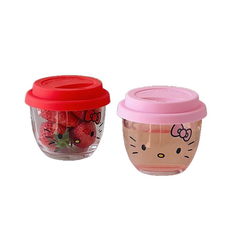 Korean ins cartoon cups, home coffee cups, milk cups, water cups, cold brew cups, high appearance level girl glass cups Item Picture