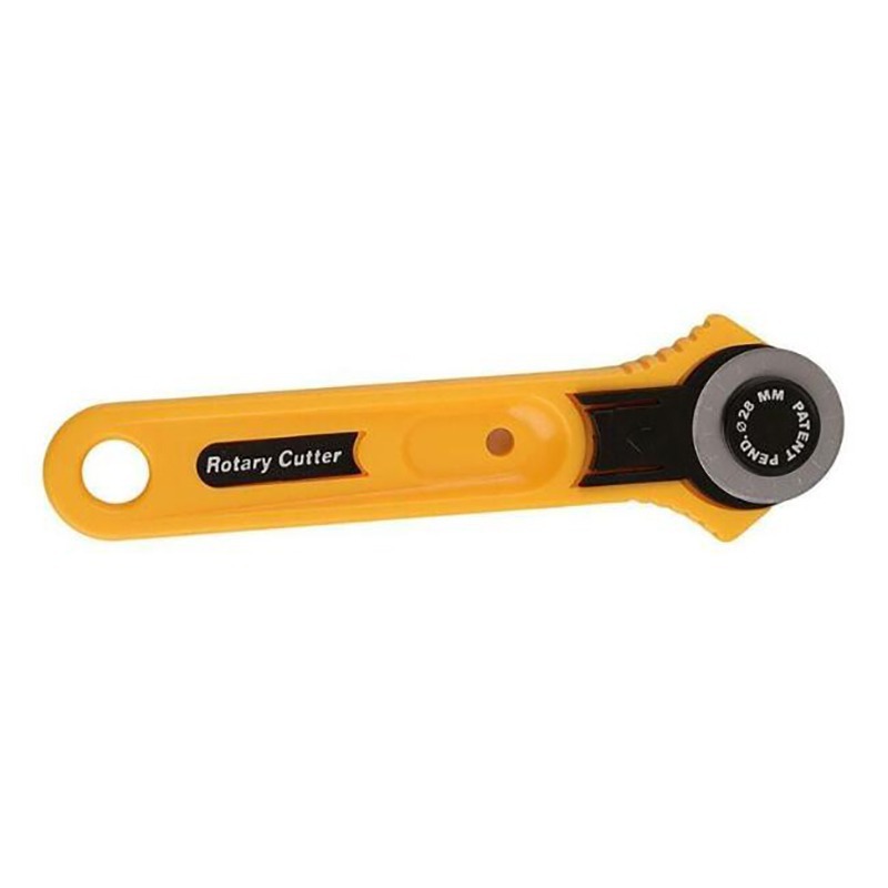Yellow cutting tools, fabric cutting knife, circular roller knife, circular cutting knife, household sewing tools Specification drawing