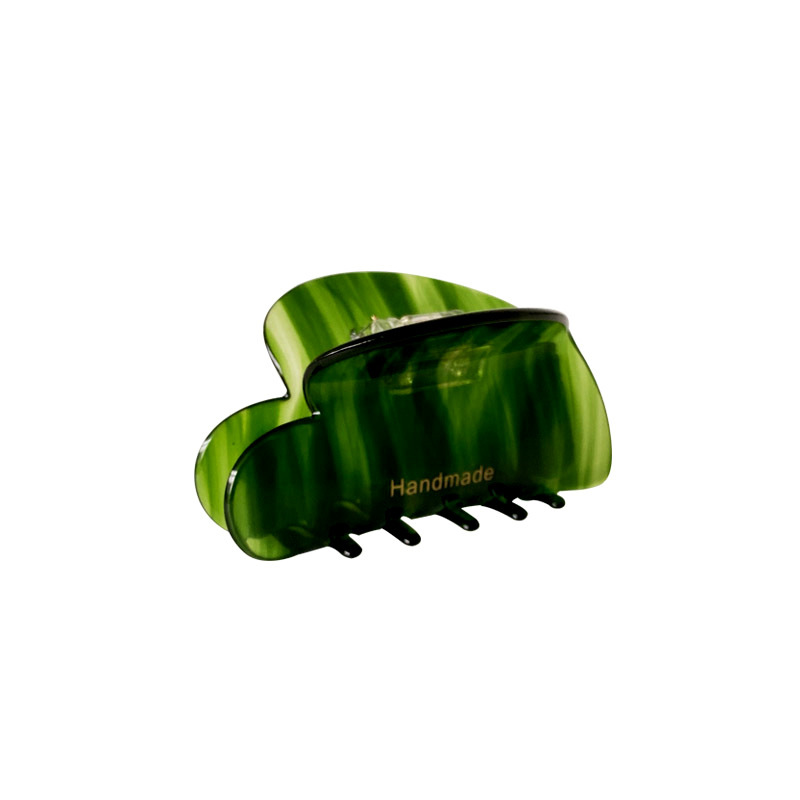 Fresh water ripple green hair clip, creative and cute little flower grabbler, back of the head, updo acrylic shark clip for women's hair accessory Item Picture