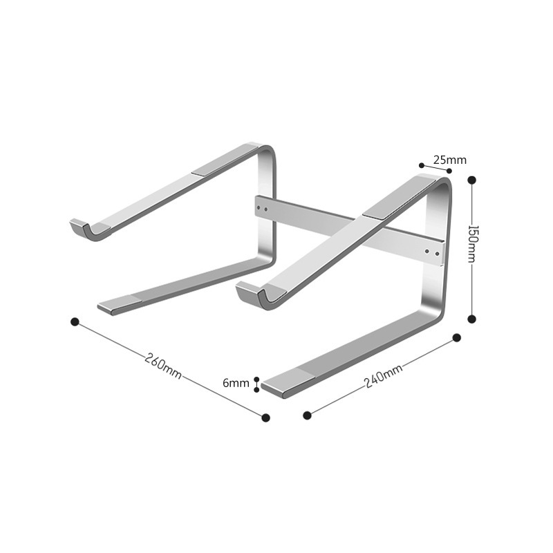 Aluminum alloy desktop height-increasing stand for notebook computers, heat dissipation type universal notebook stand, cross-border Item Picture