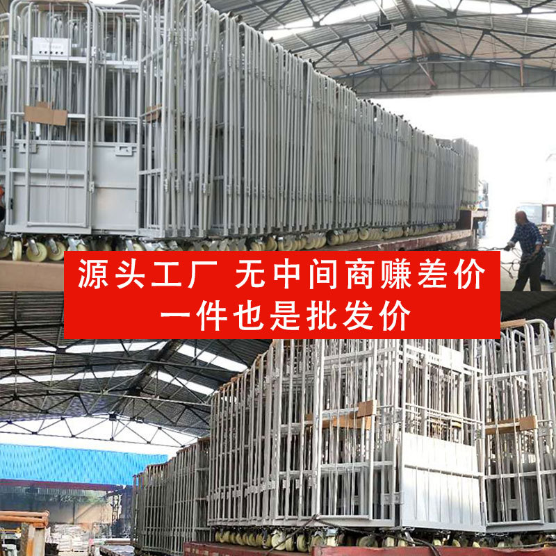 Manufacturer wholesale warehouse cage wheels, supermarket loading trucks, logistics turnover vehicles, warehouse logistics cage cars, folding logistics trolleys Application Scenario