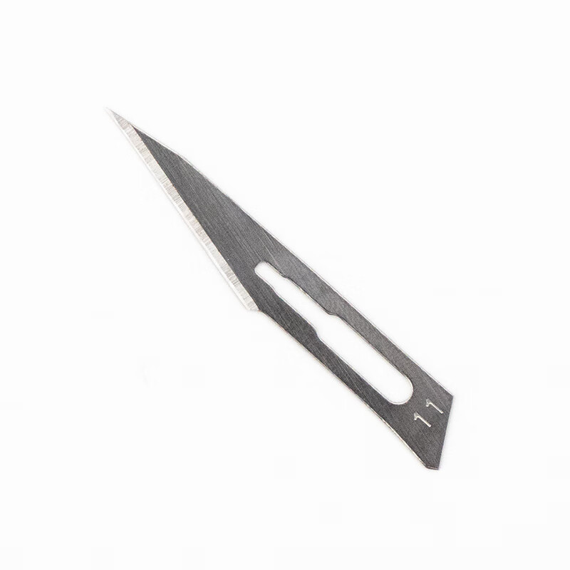 Hesdick Industrial carbon Steel Blades Laboratory specimen-making Tools No. 11 (100 pieces per box) Specification drawing