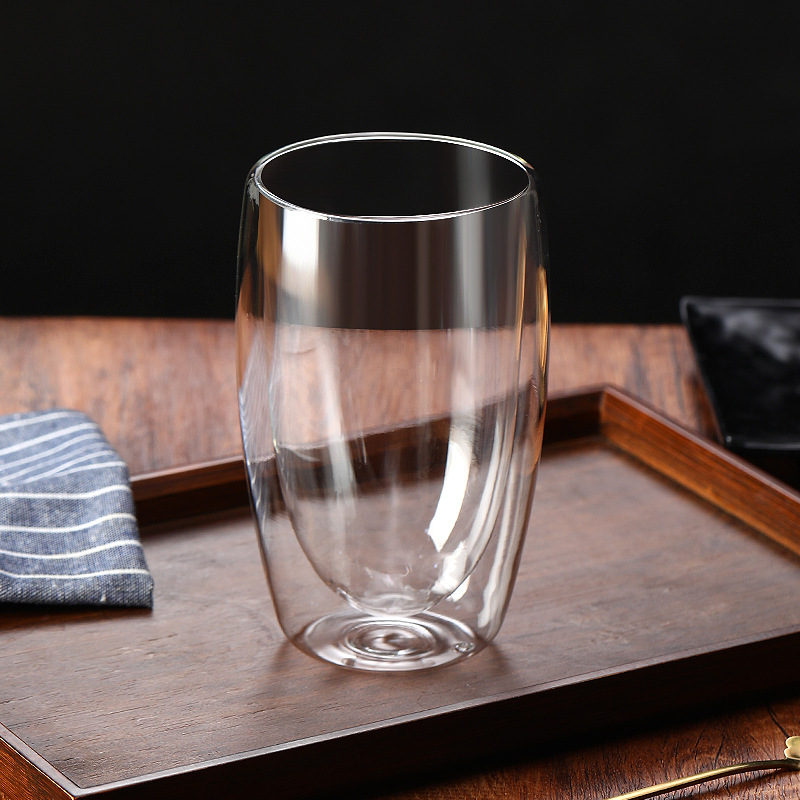 Transparent restaurant juice and milk cups, American latte coffee cups, thickened double-layer glass cups, heat-resistant Application Scenario