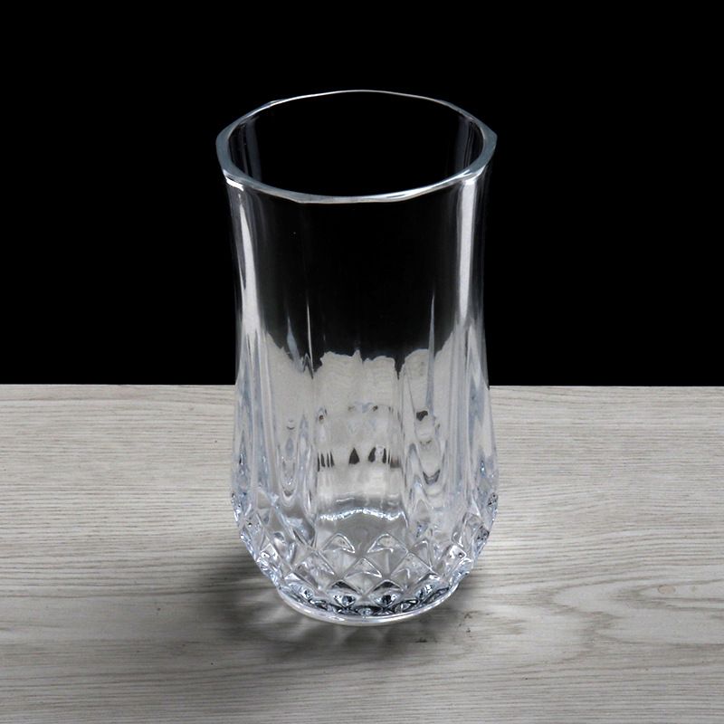 Transparent glass water cups, meal cups, whisky cups, wine glasses, juice cups, special offer, diamond cups 8707 factory direct sales details Picture