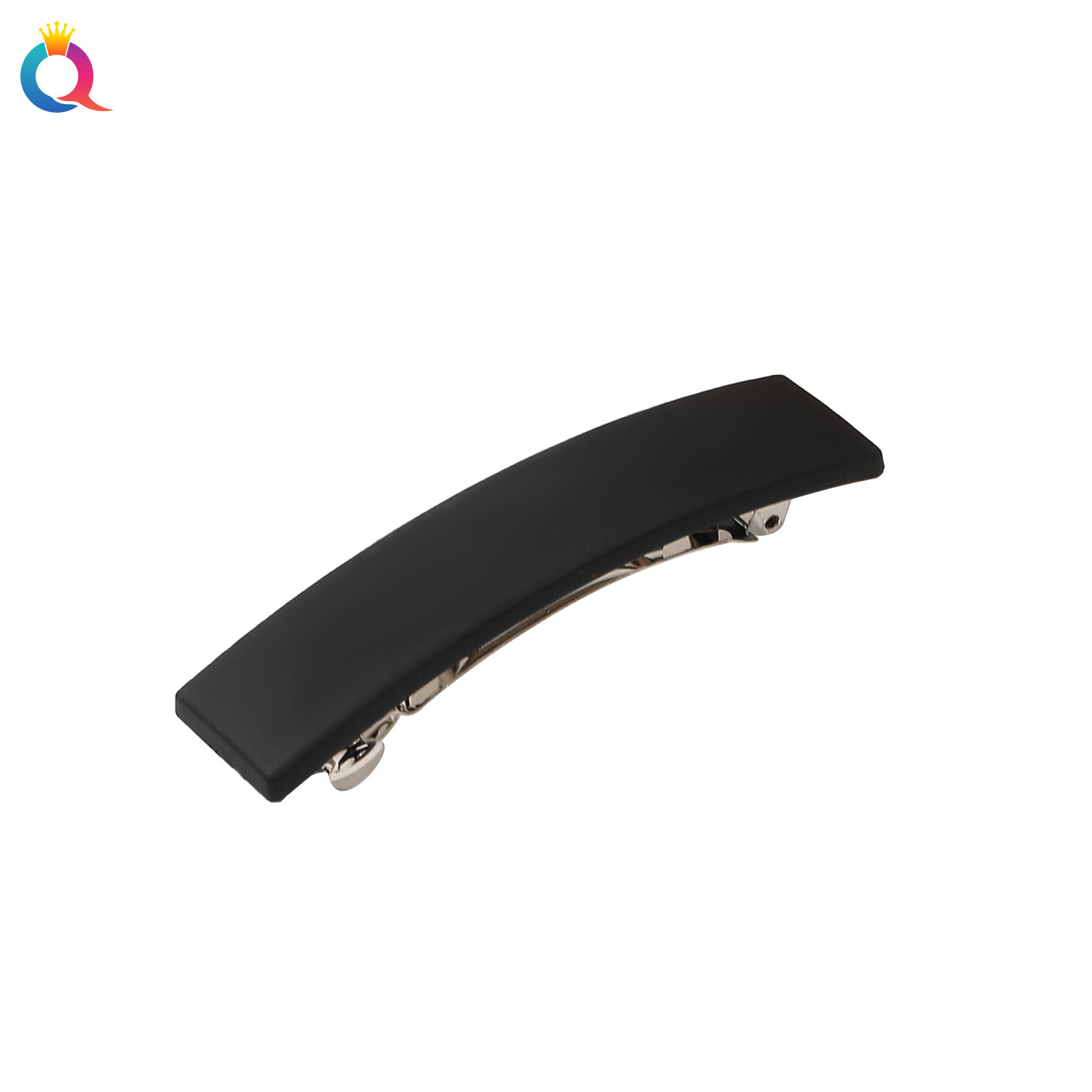 Wholesale of Qiyue Cross-border frosted square hair clips, back of the head hair spring clips, simple ponytail curls, hair clips and headwear Item Picture