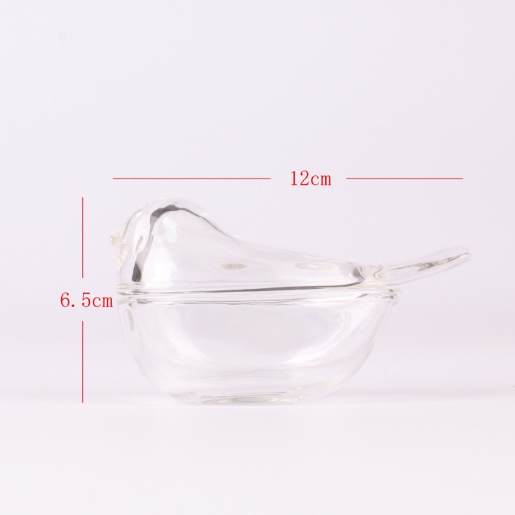 Crystal glass bird toothpick box, creative jar wax glass candlestick, Xipu sugar VAT, storage jewelry box, wholesale of ornaments Application Scenario