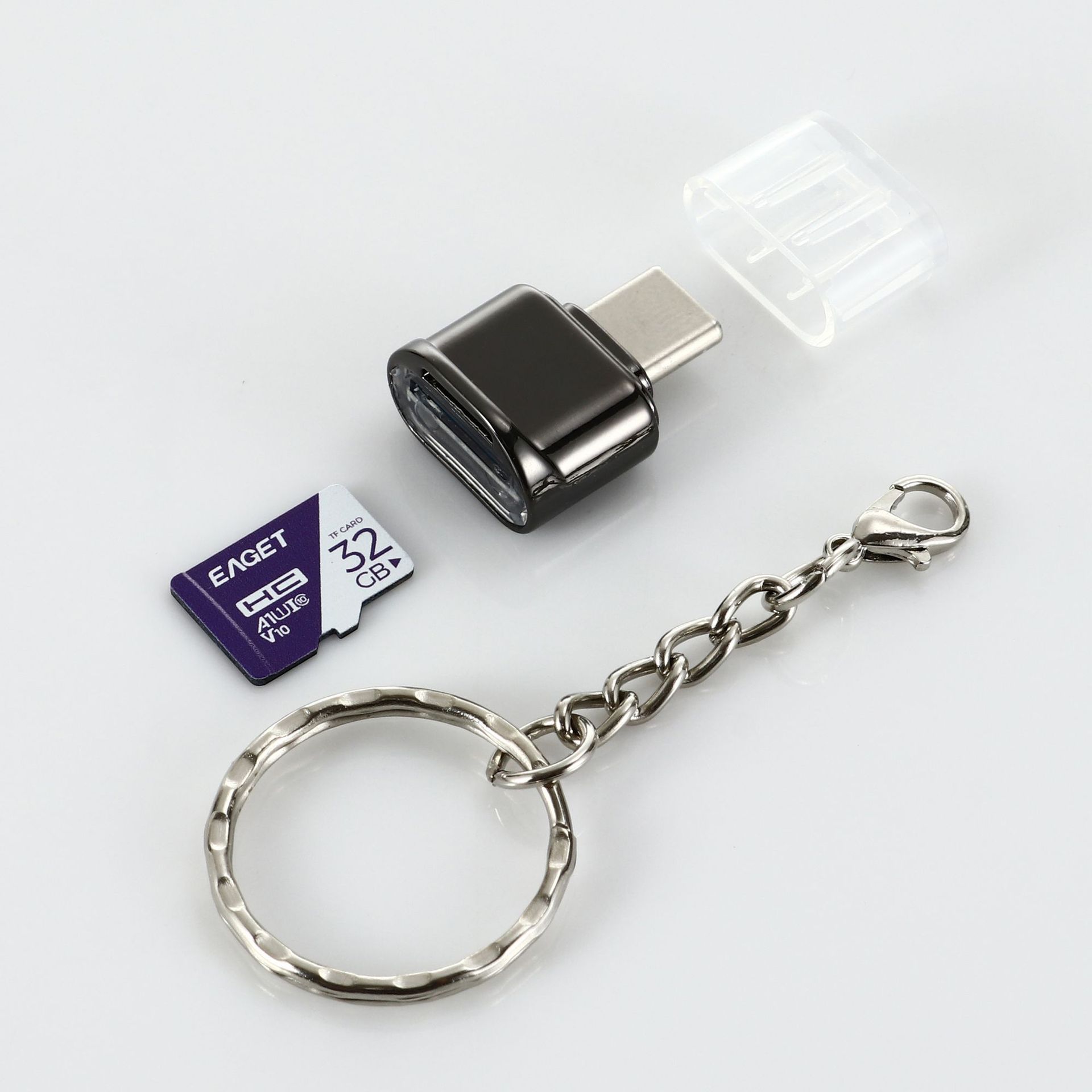 Apple Type-C zinc alloy card reader TF/microSD memory card mini phone card reader for cross-border use details Picture