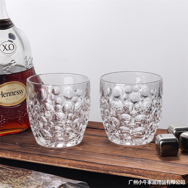 European-style hand-painted polka dot glass cups with high appearance standards, beaded and painted glass cups, household foreign wine glasses, whisky glasses, bar cups Specification drawing