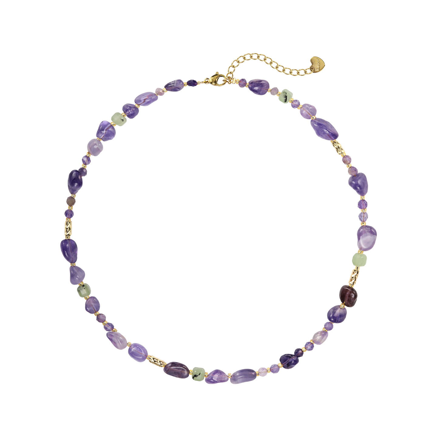 Summer new dopamine amethyst grapevine necklace for women, a retro and high-end, light luxury and niche collarbone chain Item Picture