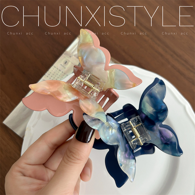 Thickened acetic acid material! Double-layer bow, cute and lively. The back of the head is a hair-grabbing shark clip for girls Specification drawing