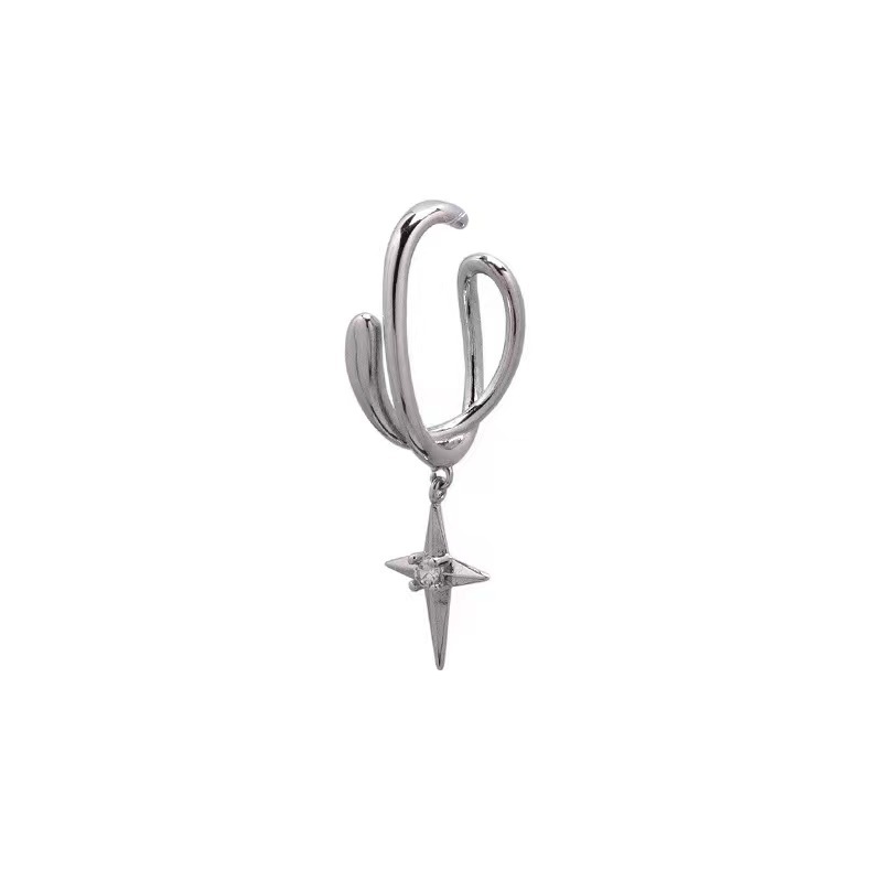 The new 2025 personalized geometric cold style ear bone clip for women, with a trendy and niche ins design sense, is a no-ear hole ear clip Item Picture