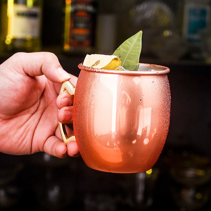 Stainless steel cocktail metal wine glasses, bar cups, hammered copper cups, moscow mule cups Application Scenario