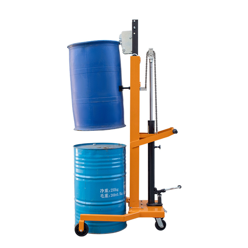 Hand-pushed hydraulic oil drum transporter, eagle-beak bite mouth, iron drum, plastic drum trolley, oil drum fixture Item Picture