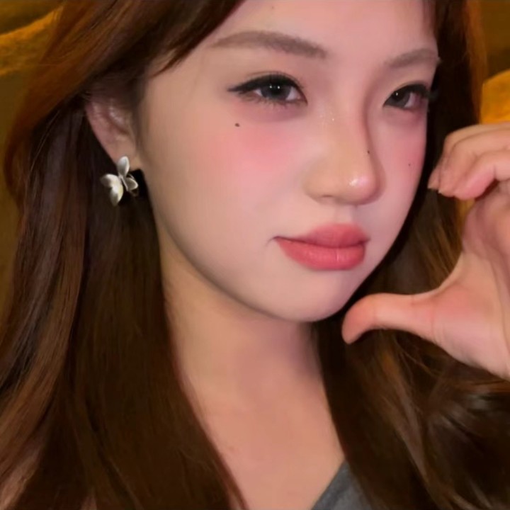 French retro brushed butterfly stud earrings 2025 new style high-end earrings, fashionable and versatile for commuting, unique earrings for women Specification drawing